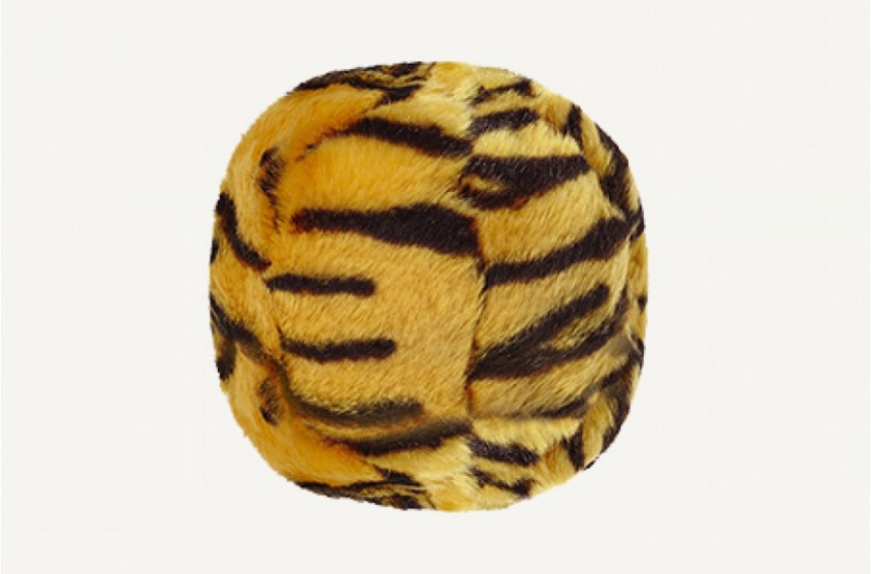 Fluff and Tuff Tiger Ball Dog Toy